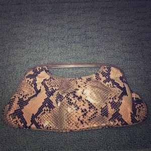 Express snake skin clutch
